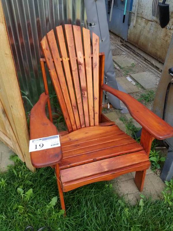 lot 68 image: Wood Adirondack Patio Chair
