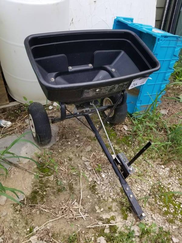 lot 75 image: AgriFab Broadcast Spreader 125 Lawn Tractor Attachment