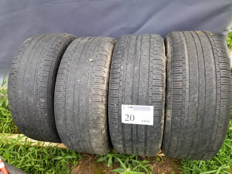 lot 69 image: Lot of (4) Synergy 22555R18 Tires with 18in. 5-Lug Wheels