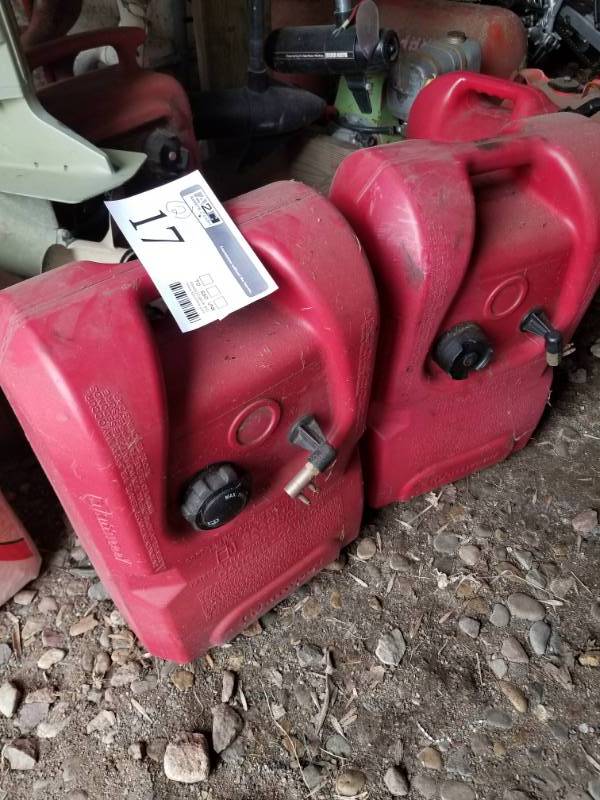 lot 66 image: Lot of (2) Boat Plastic Gas Cans