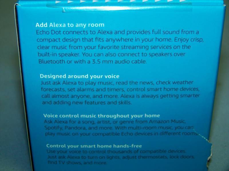 lot 91 image: Amazon, Echo Dot, SMART Speaker with Alexa - NEW in Original Box
