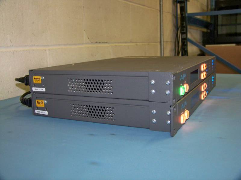 lot 56 image: (2) AJA, FS1, HDSD Frame Synchronizers and Bi-Directional Converters