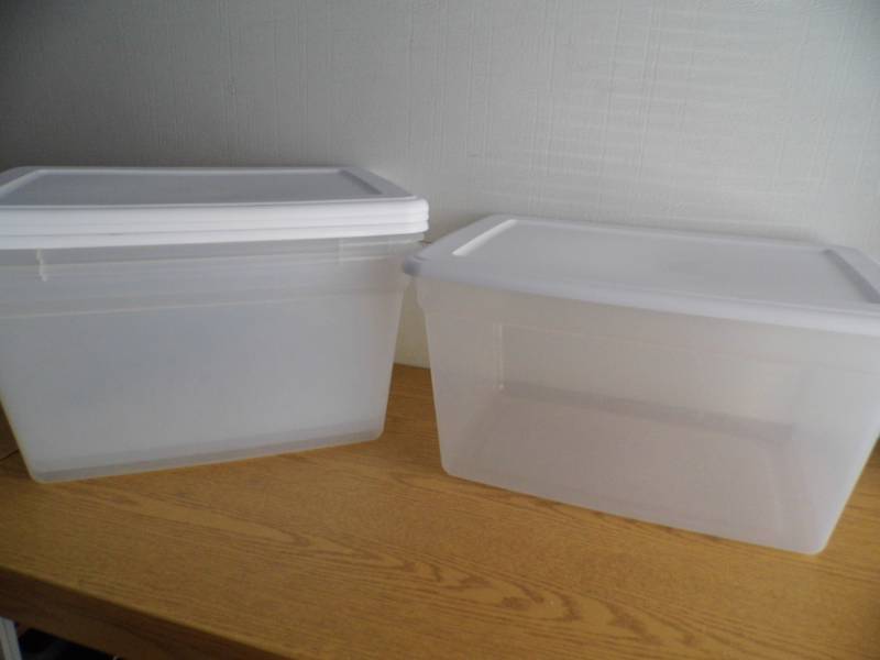 Lot of 4 Clear Totes