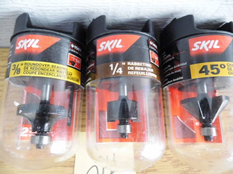 Lot of 3 Skil Router Bits