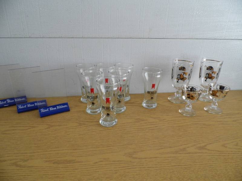 Michelob Glasses - Pabst Table Tents