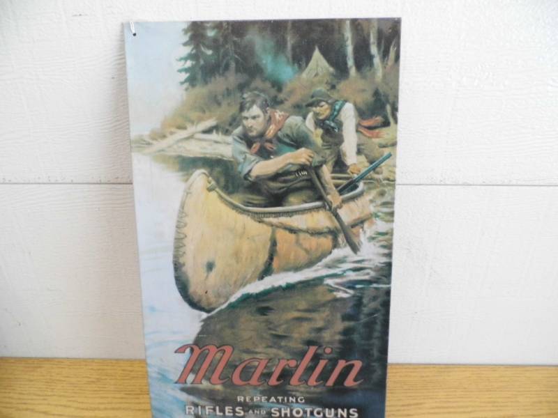 Marlin Metal Sign