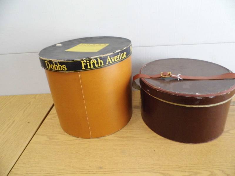 Lot of 2 Vintage Hat Boxes