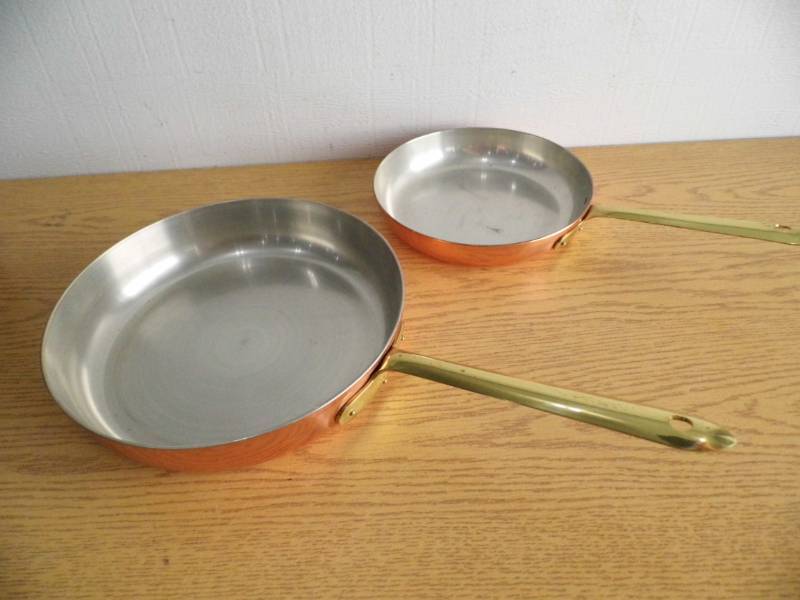 Lot of 2 Copper Pans