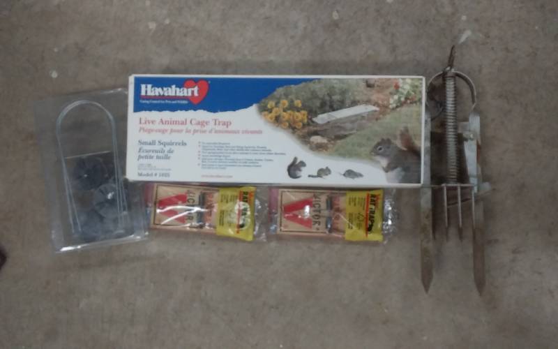 lot 27 image: Havahart Squirrel Trap, Mouse & Mole Traps, Deer Repellant