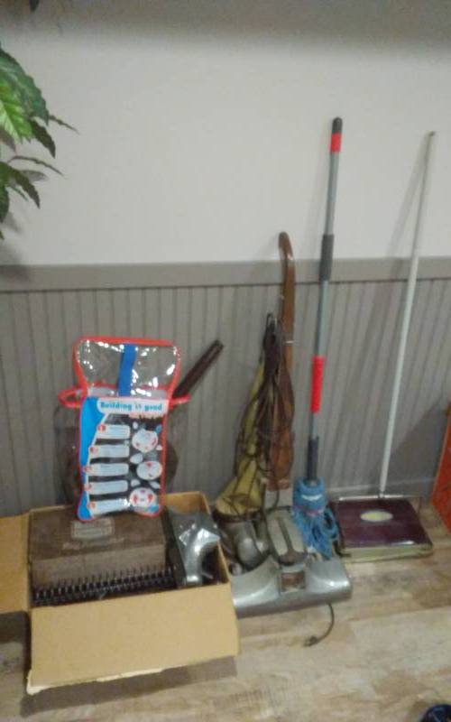 lot 65 image: Kirby Vacuum With Accessories, Other Cleaning Related Items