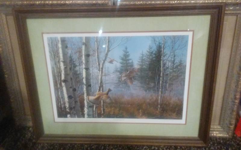 lot 83 image: Framed Wildlife Print By David Maass (Thundering Out) Signed & Numbered 35x28