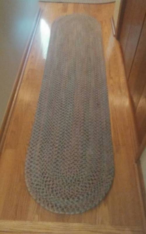lot 94 image: Braided Runner Rug 2 Ft x 8 Ft