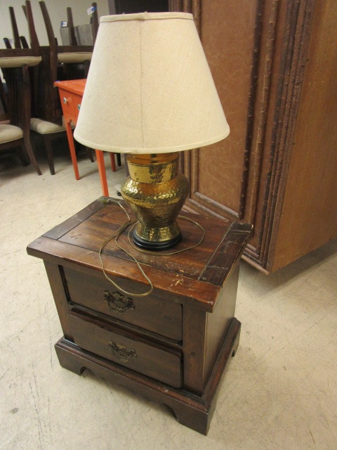 NIGHTSTAND AND LAMP
