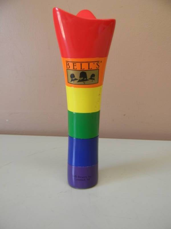 lot 11 image: BELLS BREWERY TWO HEARTED ALE RAINBOW TAP HANDLE - RARE HARD TO FIND - APPROX 9 - SEE PICTURES