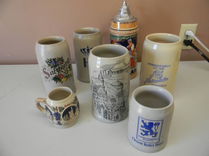 lot 22 image: COLLECTION OF GERMAN BEER STEINS - SOME RARE - SEE PICTURES