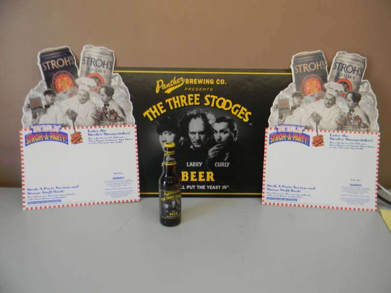 lot 42 image: THE THREE STOOGES BEER COLLECTION - SEE PICTURES