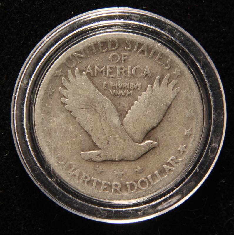 lot 21 image: 1927 STANDING LIBERTY QUARTER IN AIRTITE