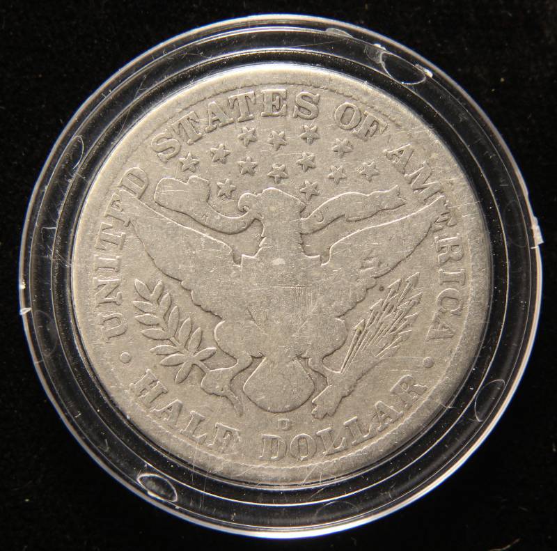 lot 29 image: 1915-D BARBER HALF DOLLAR IN AIRTITE
