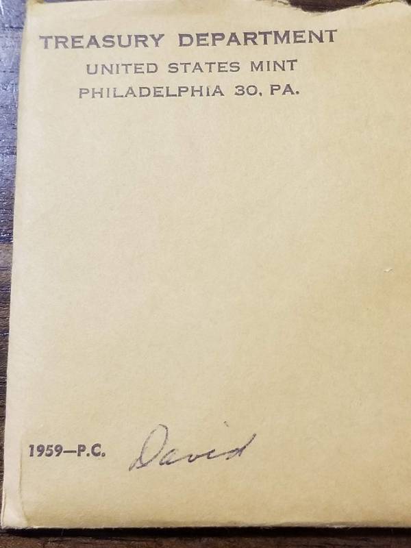 lot 13-A image: 1959 US PROOF SET IN ORIGINAL GOVT PACKAGING