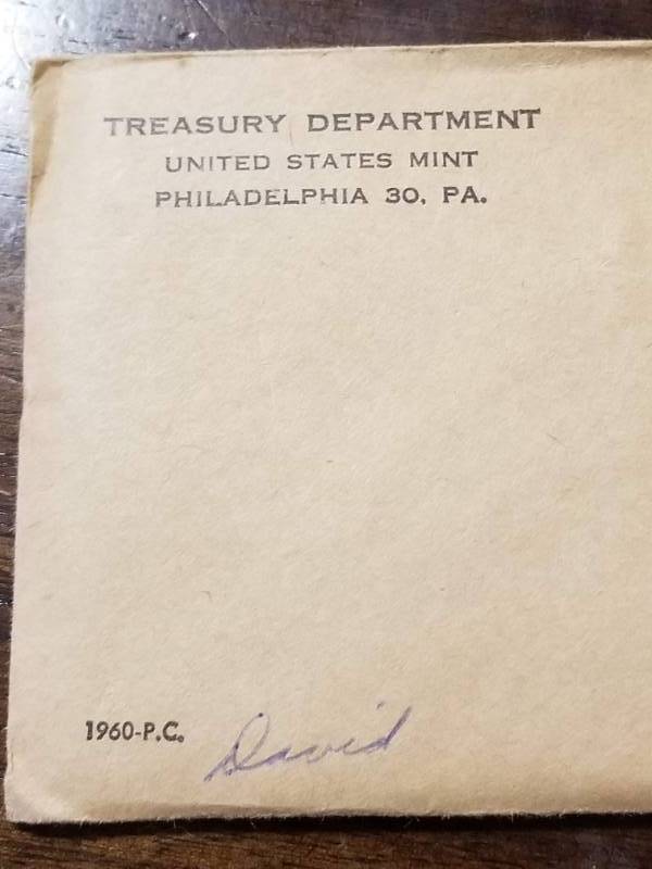 lot 15-A image: 1960 UNOPENED US PROOF SET IN ORIGINAL GOVT PACKAGING