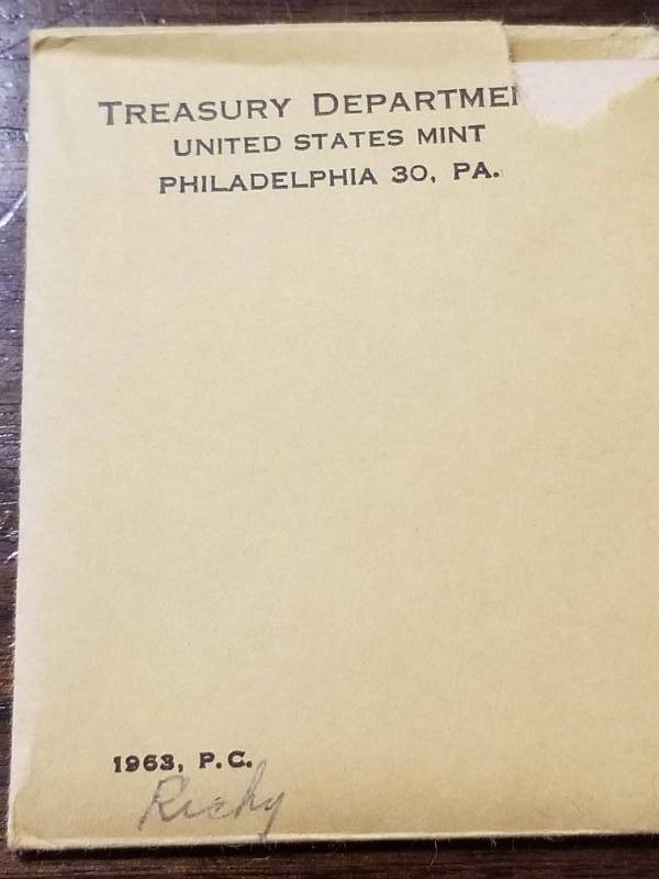 lot 25-A image: 1963 US PROOF SET IN ORIGINAL GOVT PACKAGING
