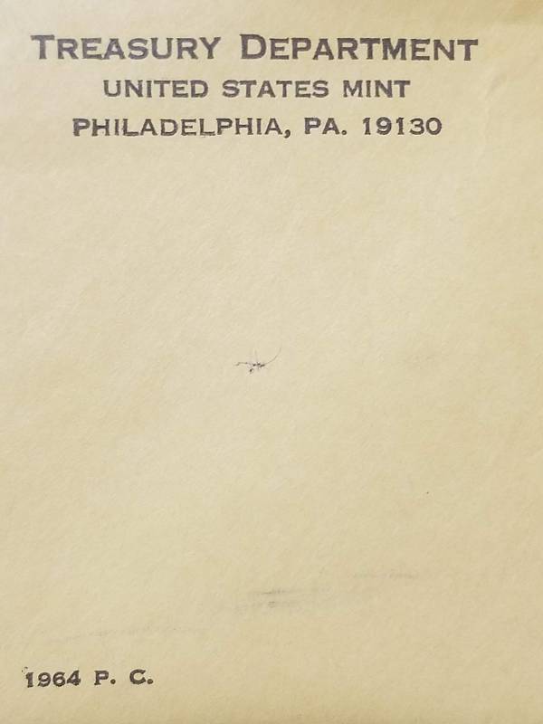 lot 28-A image: 1964 US PROOF SET IN ORIGINAL GOVT PACKAGING