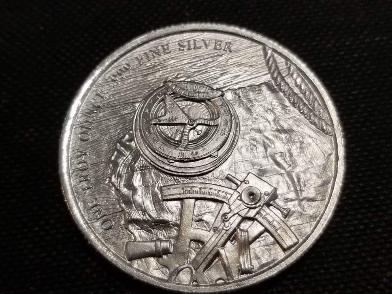 lot 14-A image: 1 TROY OZ. .999 FINE SILVER PROSPECTOR ROUND