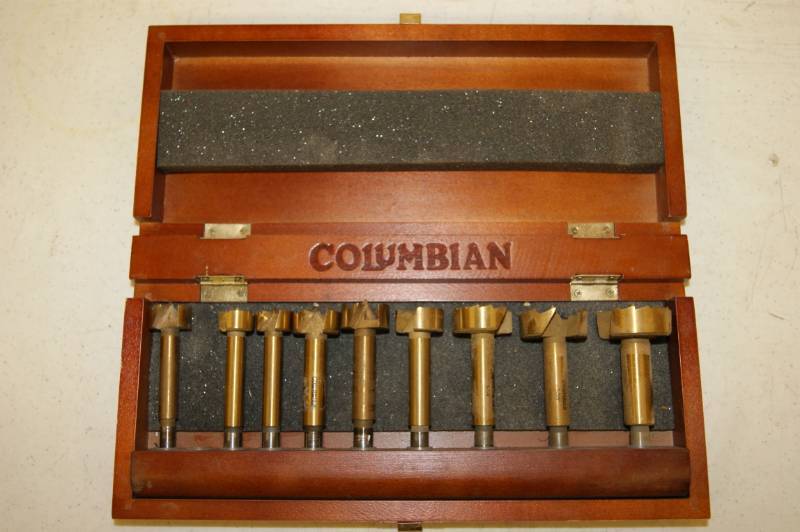 lot 12 image: 10 PIECE COLUMBIAN FORSTNER DRILL BIT SET IN ORIGINAL BOX Missing 1 Piece