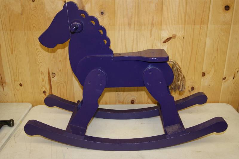 lot 9 image: Handcrafted Rocking Horse