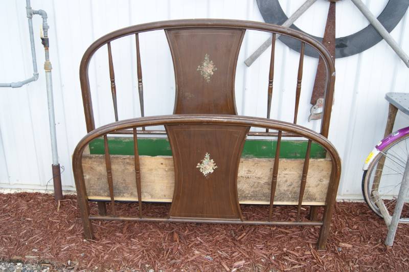 lot 34 image: Vintage Bed Frame Now is A Flower Bed - Yard Art