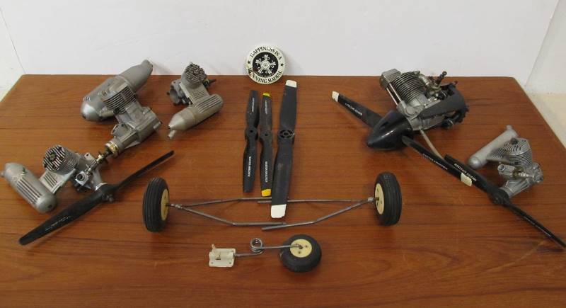 lot 77 image: Group of Vintage RC Plane Engines & Accessories #1