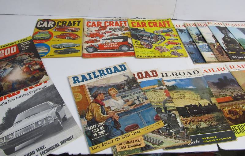 lot 45 image: Lot of Assorted Vintage Magazines - Hot Rods Model Railroad etc