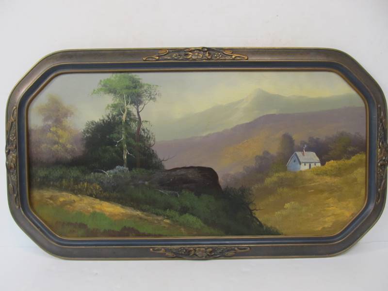 lot 119 image: Vintage 1930s-40s Framed Landscape Oil Painting