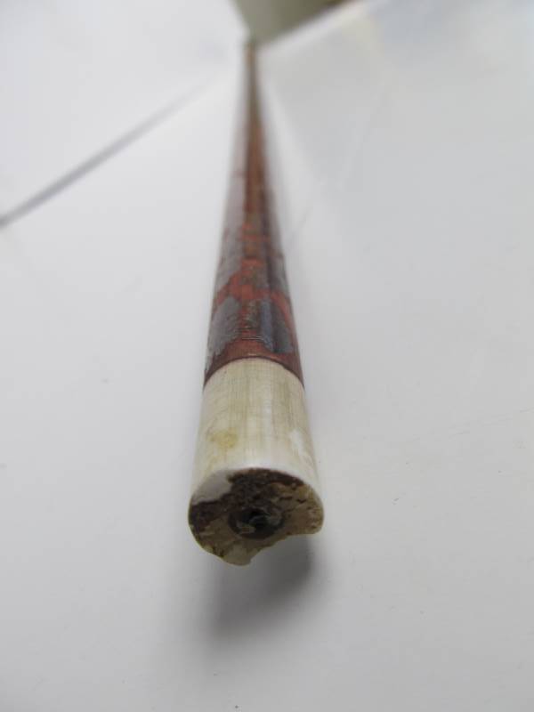 lot 135 image: Vintage Occupied Japan Carved Painted Walking StickPool Cue