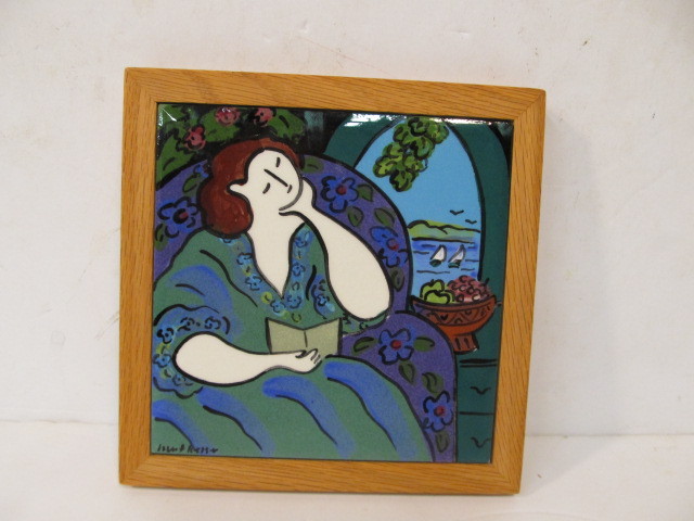 lot 224 image: Signed Art Pottery Tile