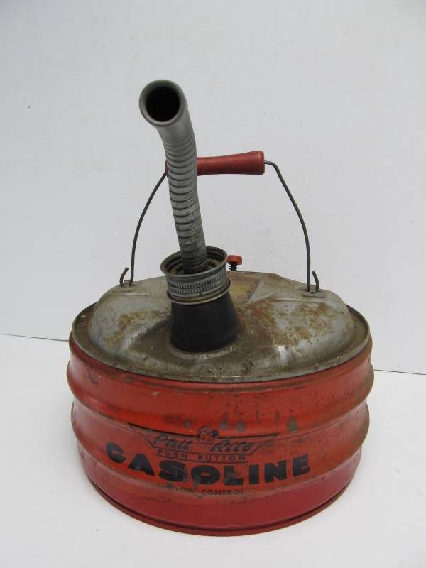 lot 166 image: Vintage 1950s PHIL-RITE Metal Gas Can