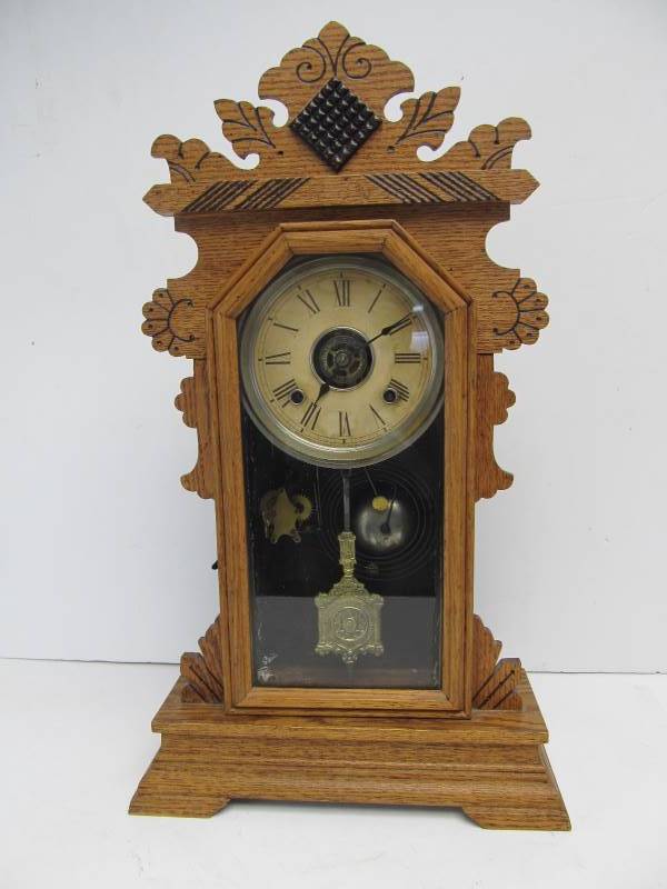 lot 172 image: Working Antique ANSONIA Gingerbread Clock