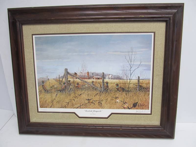 lot 187 image: Framed Signed & Numbered LES KOUBA Print - Ringside Rednecks