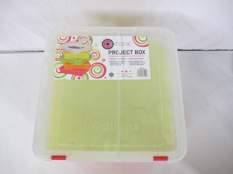 lot 16 image: Creative Options Project Boxes (Pack of 5)  14.25L x 14W x 3.25H