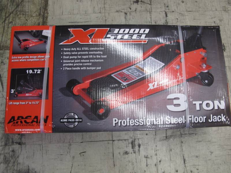 Arcan Xl3000 Low Profile 3 Ton All Steel Jack New Huge New