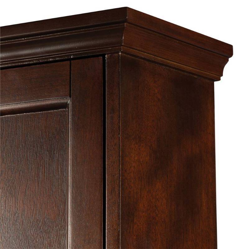 lot 28 image: Home Decorators Collection Ashburn 23-12 in. W Bathroom Storage Wall Cabinet in Mahogany