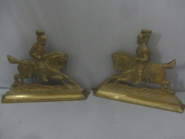 lot 94 image: Brass Bookends