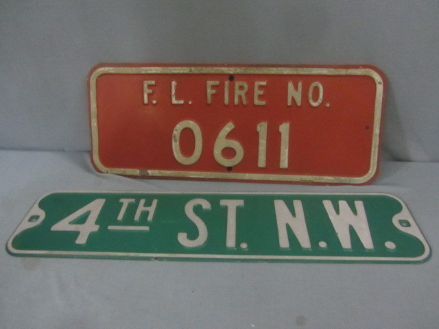 lot 76 image: Fire, Street Signs