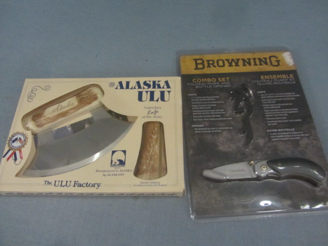 lot 15 image: Ulu Knife, Browning Combo