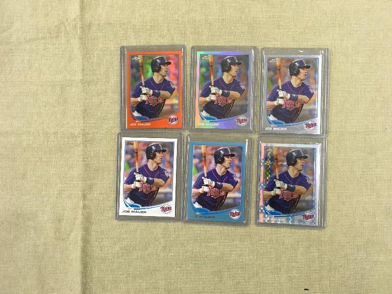 Joe Mauer Rainbow 6 Variants & 3 Refractors Cards