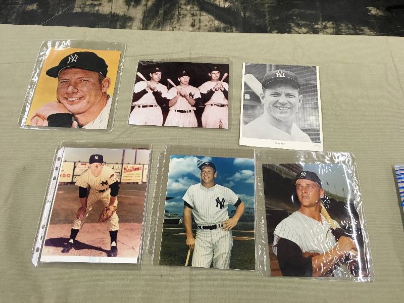9 Vintage Mickey Mantle Photos & 1 Roger Maris Photo
