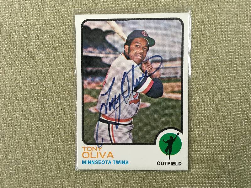 Hand Signed Tony Oliva Card