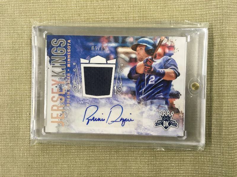 Signed Brian Dozier Jersey Card 0615