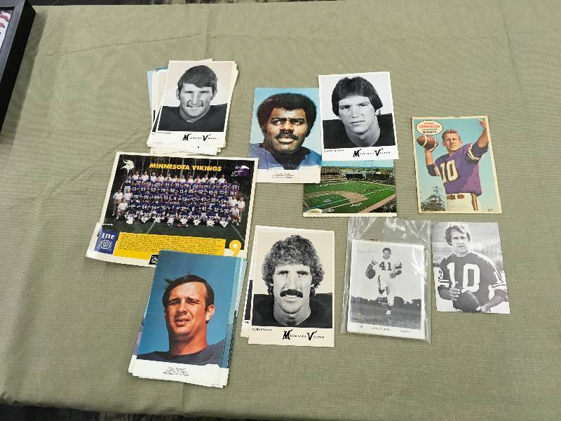 Stack Of Vintage Vikings Photos- Alan Page Is Signed