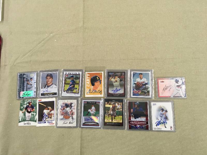 14 Autographed Twins Cards